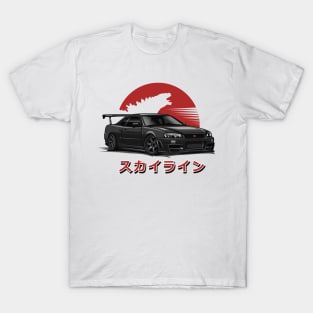 Skyline GTR R-34 (Black) T-Shirt